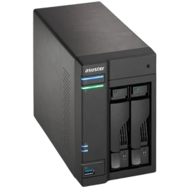 Asustor AS6202T 2 Bay NAS, Intel Quad-Core 4GB DDR3