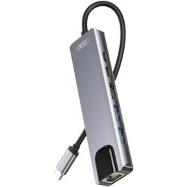 XO HUB013 USB C Hub 6 in 1 Multifunctional Docking Station