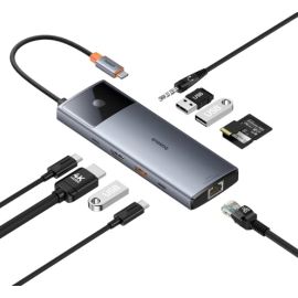 Baseus Metal Gleam Series II Screen Off Button 10 In 1 USB Hub