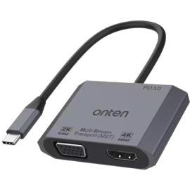 Onten 3-in-1 USB-C to HDMI+VGA+PD Adapter OTN-M205