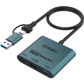 Onten 3-in-2 USB-C & USB-A to HDMI 4K@60Hz Adapter UCA303