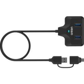 Onten 4-in-2 USB-C / Type-C+USB3.0 4-Ports HUB OTN-UCA2310