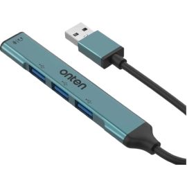 Onten USB A to 3.5mm Jack Adapter with USB 3-Port HUB OTN-5706
