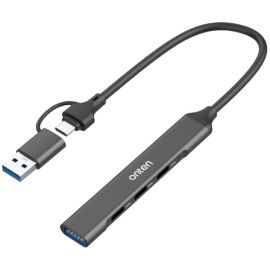Onten UCA9703S 4-in-2 USB 3.0+Type-C to 3 Type-C+USB HUB