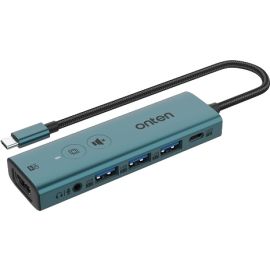 Onten UC123+ USB-C to HDMI Multi-function Hub Docking Station with Button