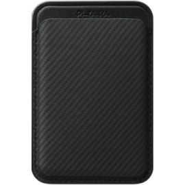PITAKA MagSafe Woven Wallet- Black / Grey