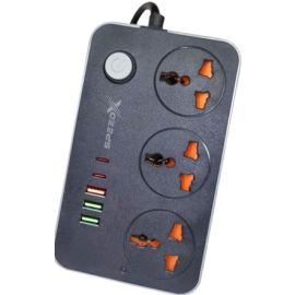 Speed-x 603pu Power Universal Travel 3socket+3usb+2type-c Cabel Length 2m