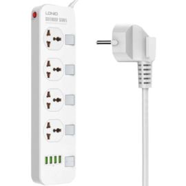 Ldnio SC4408 2500w 4 USB-A Ports & 4 Power Sockets EU Plug Power Extension