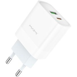 Maimi C62 QC3.0 20W Type C And USB Dual Port Fast Charger EU
