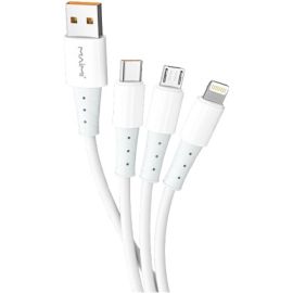 Maimi X73 3 In 1 Supports 65W Soft TPE Fast Charging Data Cable