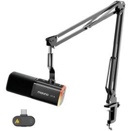 Maono PD100W S Wireless Podcast Microphone With Stand