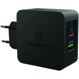 Micropack MWC-248PD 48W Dual Port Fast Charger Black