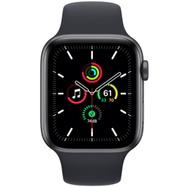 Apple Watch Series SE 44mm GPS Space Gray Aluminum Case with Midnight Sport Band