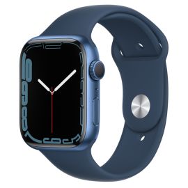 Apple Watch Series 7 45mm Blue Aluminum Case with Abyss Blue Sport Band MKN83