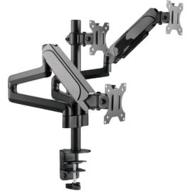 MXG BMA-36 Triple Montior Pole Mounted Premium Aluminum Spring-Assisted Monitor Arm