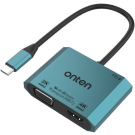 Onten M205 3 in 1 Type C to HDMI+VGA+PD Fast Charge Video Converter