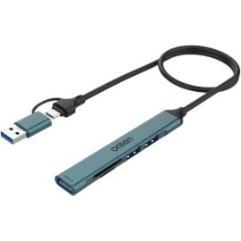 Onten OTN-UCA9705 5 In 2 USB C USB 3.0 Card Reader & 3 Port USB A HUB
