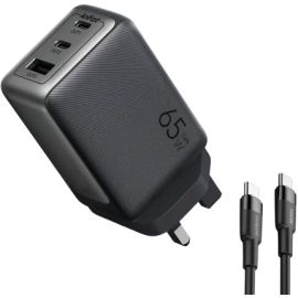 Oraimo Hyper GaN 65 65W GaN Wall Charger Kit with 100W Type C to Type C Cable (Ocw7652e+116cc)