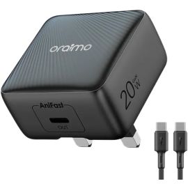 Oraimo PowerCube 20 Chic 20W GaN Wall Charger Kit with Type-C to Type-C Cable (OCW-5201e-CC54)