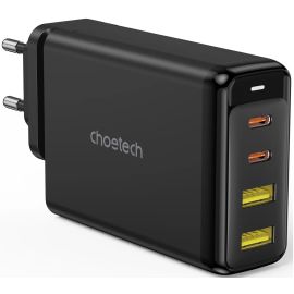 Choetech 140W 2x USB-C 2x USB-A  4-Port Quick Charging GaN Wall Charger