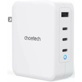 Choetech Ultra Fast 130W Gan 3 USB-C 1 USB-A Power Charger Adapter