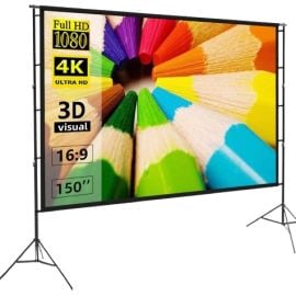 Speed-X Projector Screen 150" Tripod  8'x10' Feet 4:3mw