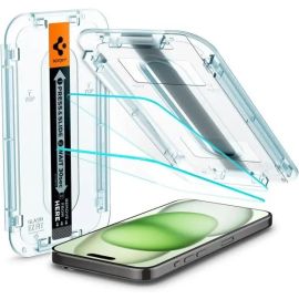 Spigen iPhone 16 Plus / 15 Plus GLAS.tR EZ Fit Sensor Protected Clear - 2 Pack