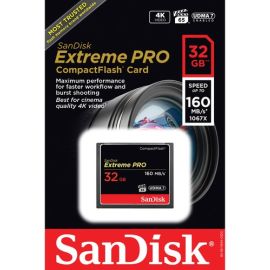 SanDisk 32GB Extreme Pro CompactFlash Memory Card (160MB/s) 