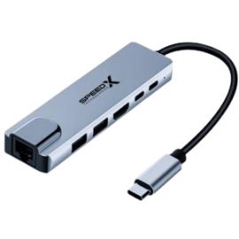 Speed-x (SP-TC601) 6 In 1 Multi-port Type C 4k Hdmi Usb 3.0 Converter Good IC Big Packing
