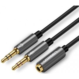 UGreen 3.5mm Female to 2 Male Mic Splitter - Black