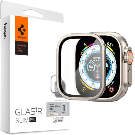 Spigen  Apple Watch Ultra 2 / 1 Screen Protector Glas.tR Slim Pro for 49mm Natural Titanium – AGL06161