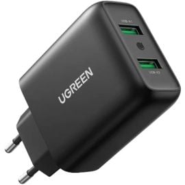 UGreen 10216 CD161 Dual USB Fast Charger 36W Black