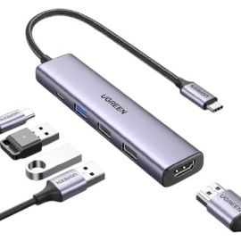 UGreen 15495 Revodok USB-C Hub 5 in 1 Multiport Adapter