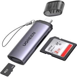 UGreen 50704 USB-C TF/SD Card Reader Gray
