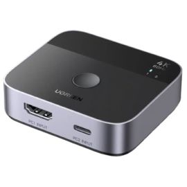 UGreen 55452 USB C +HDMI Switch 2 in 1 Out 4K 60Hz Aluminum Switcher for Laptops and MacBook