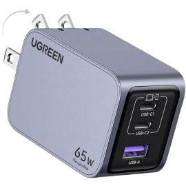 UGreen Nexode Pro 65W 3-Port Mini Compact Foldable PPS GaN Fast Wall Charger