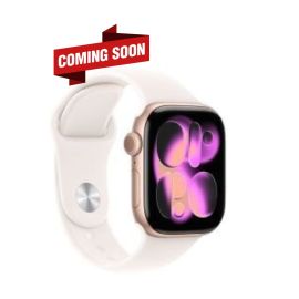Apple Watch Series 11 46mm Rose Gold Aluminium Case With Starlight Sports Band
