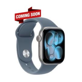 Apple Watch Series 11 46mm Space Gray Aluminium Case With Anchor Blue Sports Band