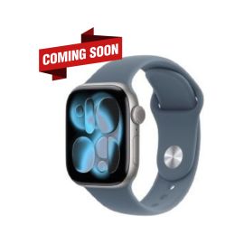 Apple Watch Series 11 46mm Space Gray Aluminium Case With Anchor Blue Sports Band