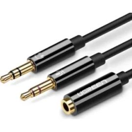 UGreen 3.5MM Female To 2 Male Audio Cable Black