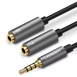 UGreen 30619 3.5MM Male To 2 Female Audio Cable