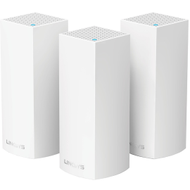 Linksys Velop Intelligent Mesh WiFi System, Tri-Band, 3-Pack White