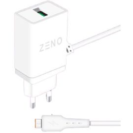 Zeno Premium Fast & Durable Single USB Charger With Type C (ZE-C01)