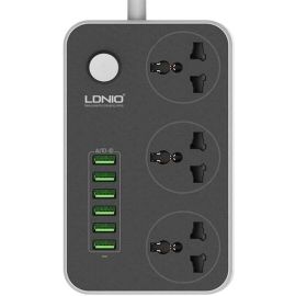 LDNIO SC3604 2500W  6-USB Port & 3 Power Plug Power Extension
