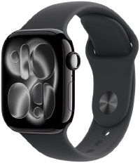 Apple Watch Series 11 42mm Jet Black Aluminium Case With Black Sports Band