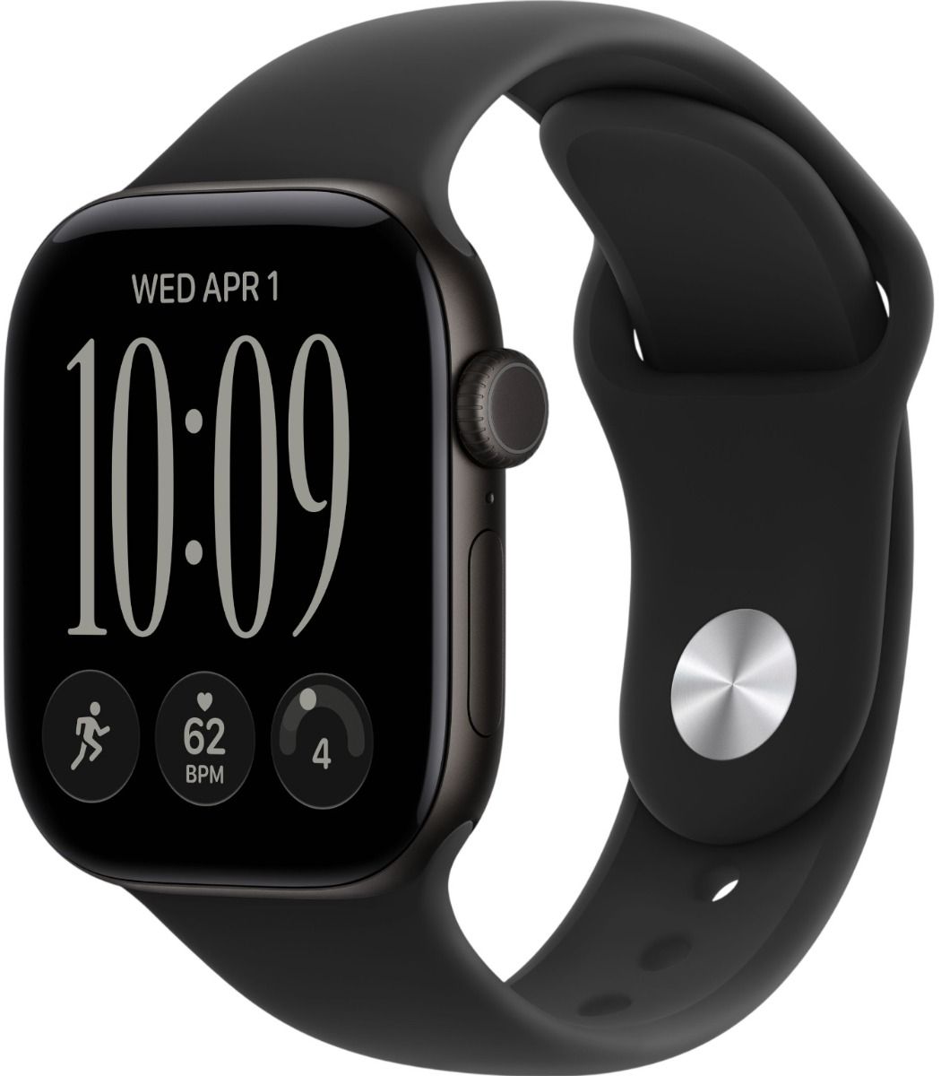 Apple Watch Series 12 GPS 42mm Black Aluminum Case with Black Sport Band