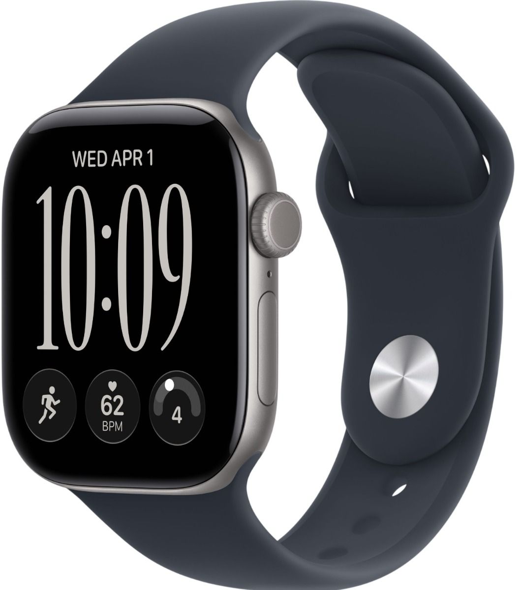 Apple Watch Series 12 GPS 42mm Space Gray Aluminum Case with Navy Blue Sport Band