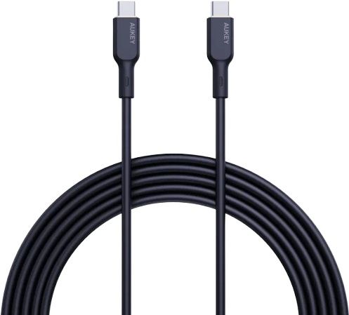 Aukey Circlet Blink 240W PD Soft Silicone Usb-C to Usb-C Cable 1.8m Black (CB-SCC242)