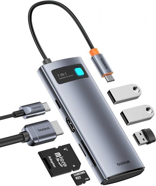 Baseus Metal Gleam Series 7-in-1 Multifunctional Type-C Hub