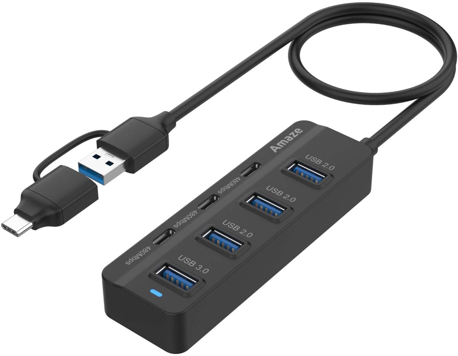 Amaze Type C + USB 3.0 7 Port Hub - A327